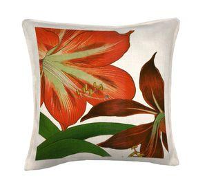 Cojín decorativo Lilium linet crudo 45x45 cm