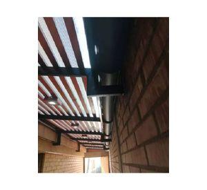 Lámpara techo madera rústica led incorporado 7w cobertizo