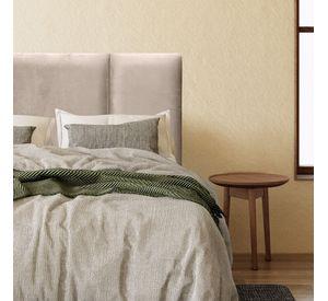 Respaldo de Cama Block Felpa Beige - 2 Plazas