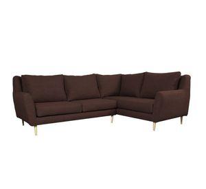 Seccional Lenora Chenille Tipo Lino Cafe