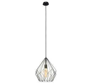 Lámpara Colgante Carlton Acero Negro 1X60W E27 IP20 COD.49257