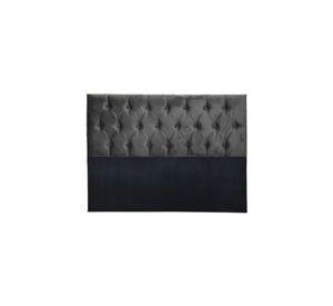 Respaldo 2 Plazas Piso Capitone Premium 150x140 CM Gris Oscuro Felpa