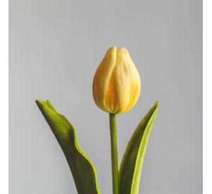 Tulipan Amarillo Flor Artificial by Le Bouquet 48 cm
