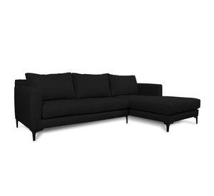 Seccional Kaile Chenille Tipo Lino Negro
