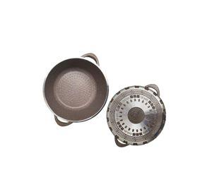 Batería de Cocina 10 Piezas Altas Granito Antiadherente Marron