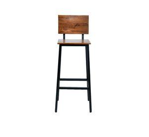 Silla de Bar Industrial de Madera de Mango y Metal Moderna y Resistente H115 cm