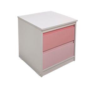 Velador Infantil 2 Cajones Fuxia y Rosa Pastel Linea Minimal