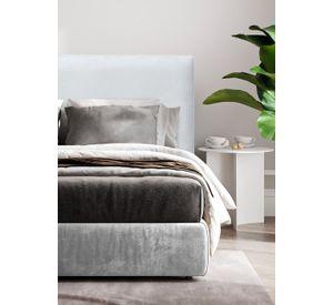 Respaldo de Cama Flat Vivo Felpa Crema - 1.5 Plaza