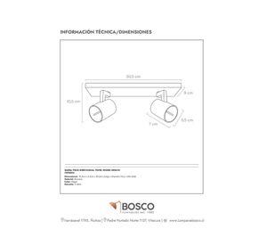 BARRA FOCO DIRECCIONAL TONIK NEGRO 2XGU10