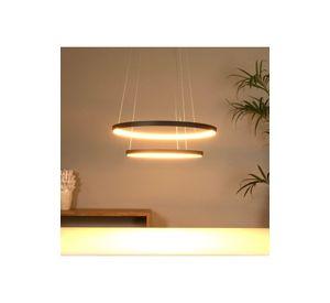 LAMPARA COLGANTE DUO VIDAL NEGRO MATE Ø78CM