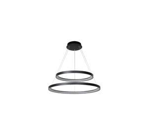 LAMPARA COLGANTE DUO VIDAL NEGRO MATE Ø78CM