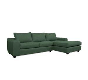 Seccional Kandra Chenille Tipo Lino Verde
