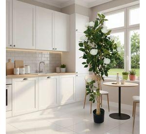 Planta Artificial Decorativa Árbol Rosas Gala Adorno Jhn