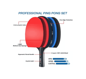 Kit Ping Pong 2 Paletas + 6pelotas + Red + Estuche Goat /r&r