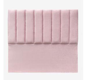 Respaldo de Cama Tubular Vertical Felpa Rosado Claro - 1 Plaza