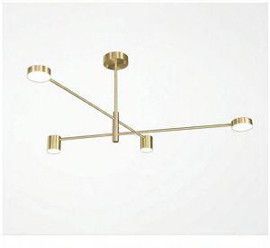 Lampara Nórdica Modelo THYRA Dorado 4 luces LED AHORRO ENERGIA