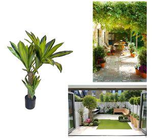 Flor Planta Artificial Dracaena Arbol Decoracion Real Lau