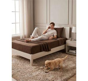 Sábanas Térmicas de polar Esponjosa 1.5 Plazas Tacto Suave marron