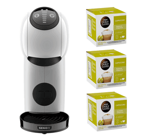 Cafetera Genio S White + Cápsulas Cappucino X3 Cajas