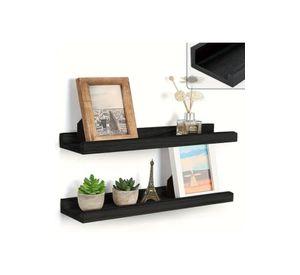 Repisa Flotante Modelo Corchete 150cm Negro