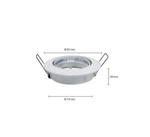 Pack X3 Foco Empotrado Basculante Aluminio Blanco