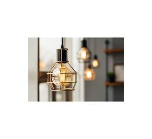 Lámpara Colgante Kratia 3 Luces Cafe Oro