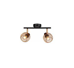 Foco sobrepuesto Indo malla 2 luces color dorado