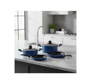 Batería Antiadherente Azul 6 Piezas Diseño y Cocina