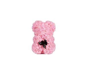 Oso de Flores Artificiales, Osito de Rosas Rosado