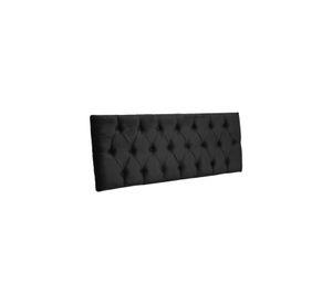 Respaldo Elegante 1 Plaza Capitone 105x60 CM Gris Felpa Botones
