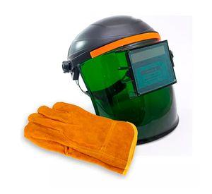 Máscara De Soldar Fotosensible Antirreflejo + Guantes