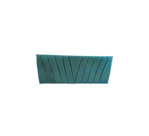 Respaldo Elegante 1 Plaza Capitone 105x60 CM Turquesa Felpa