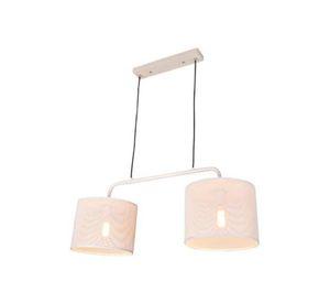 Lámpara Colgante Daisy Metal 2 Luces Blanco
