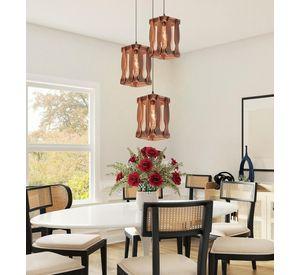Lámpara Colgante Decorativa Vintage Rústica 3 Luces Jhn