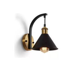 Aplique colgante industrial elegante, porta luz, color negro
