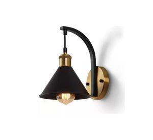 Aplique colgante industrial elegante, porta luz, color negro