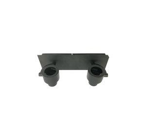 Foco Sobrepuesto Komo 2 Luces Negro Mate Gu10