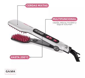 Cepillo Alisador Anti-frizz Ga.ma Innova Duo Blanco 110v/220