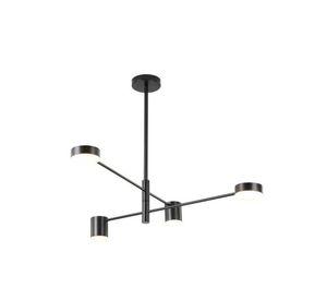 Lampara Nordica Modelo THYRA Negra 4 luces LED AHORRO ENERGIA