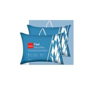Set 2 almohadas microfibra 50x70 cm Feel blanco
