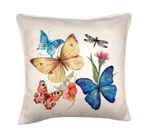 Cojín 45x45 cm Alas de mariposa 2 crudo
