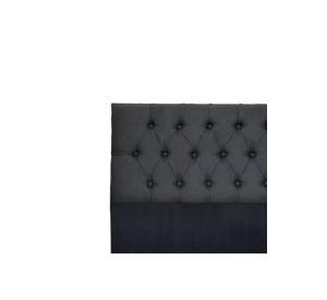 Respaldo 2 Plazas Piso Capitone Premium 150x140 CM Gris Oscuro Lino