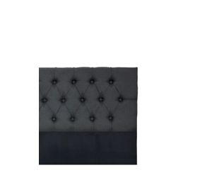 Respaldo 2 Plazas Piso Capitone Premium 150x140 CM Gris Oscuro Lino