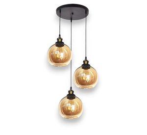 Lampara Colgante Triple Modelo VENUS Vidrio