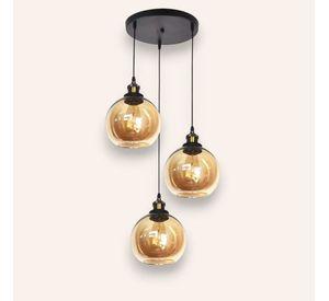 Lampara Colgante Triple Modelo VENUS Vidrio