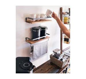 Repisas Flotantes de Madera Modernas Multipropósito Kit 2 Café