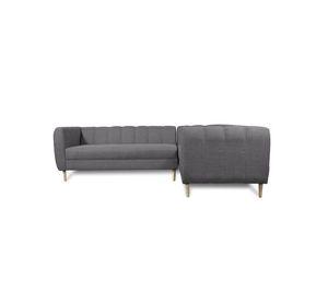 Seccional Lynette Chenille Tipo Lino Gris