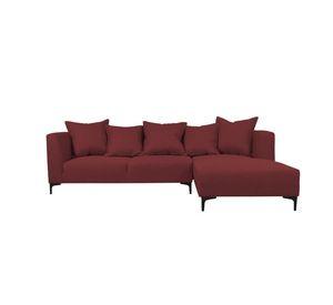Seccional Cordelia Chenille Tipo Lino Rojo
