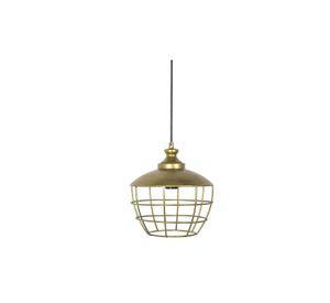 LAMPARA COLGANTE METAL BRONCE GALPON 23CM