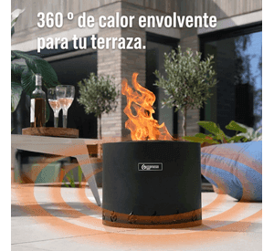 Ecofuego Breinz Negro Mate Terraza